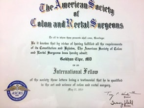 Prof. Dr. Gökhan Çipe Diploma